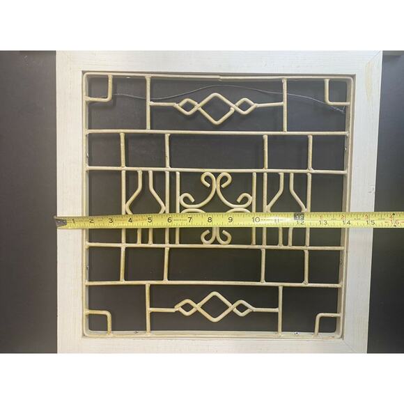 Vintage Shabby Chic Metal Scroll Whitewashed Wall Garden Patio Art x3 - Picture 7 of 12